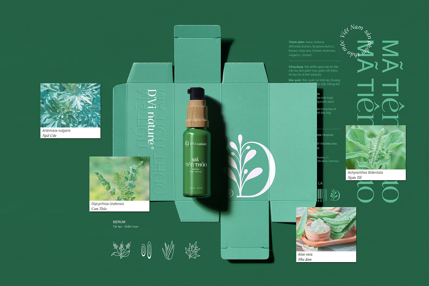 branding  Cosmetic graphic design  herbal key visual Packaging Phong lnt TONbui vietnam