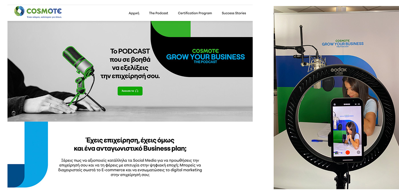 podcast spotify business growth social media information cosmote campaign Advertising  ote