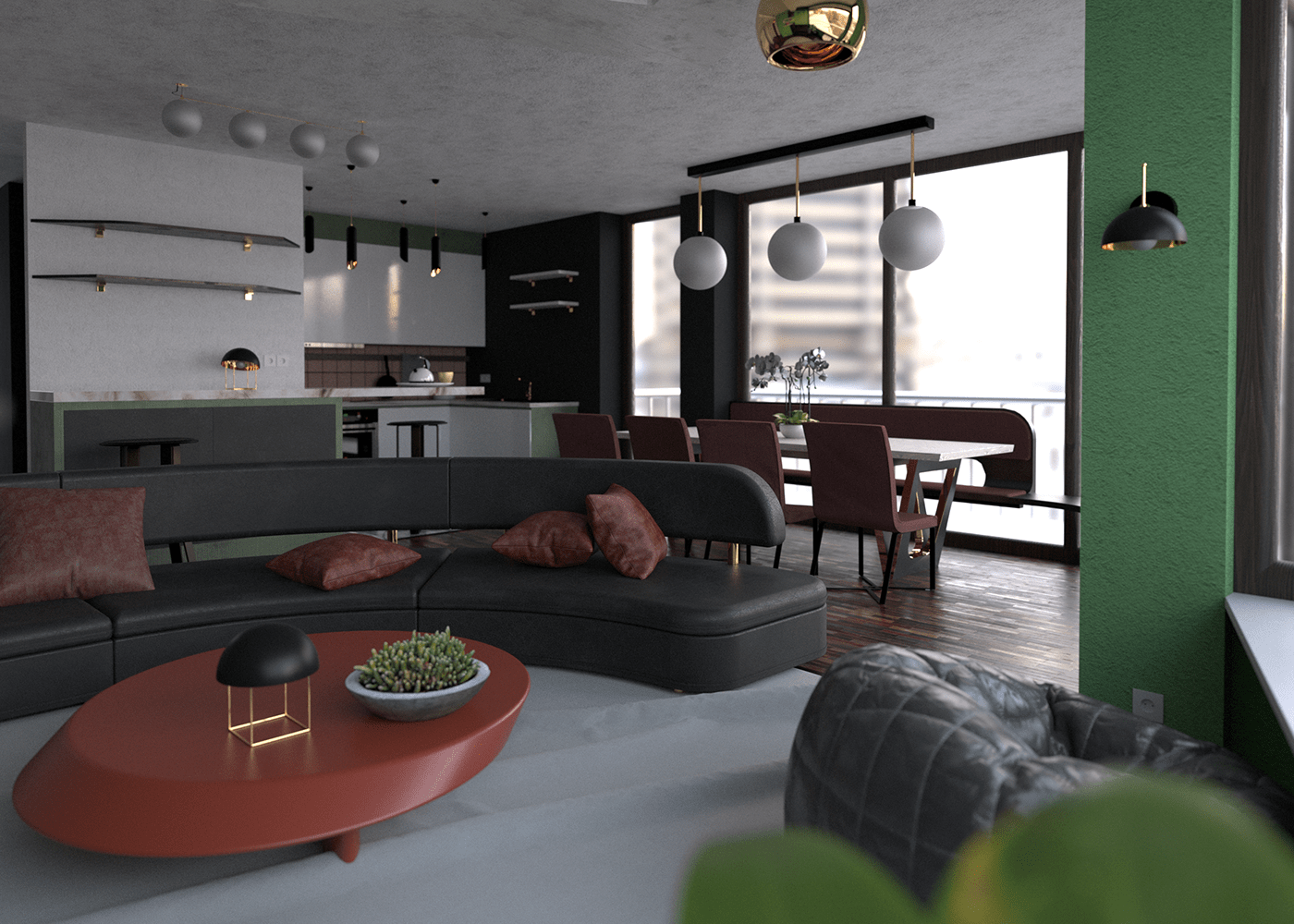 3D architecture design furniture furniture design  Interior interior design  living room Render sofa
