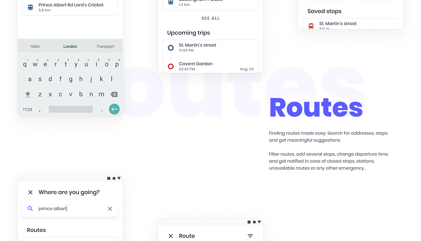 ux UI user experience user interface Figma interaction design Transport application android