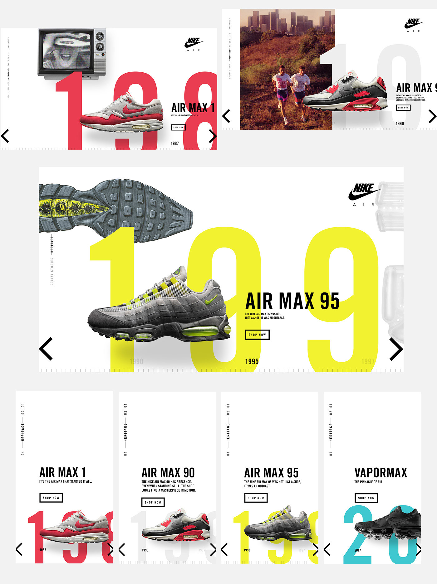 Nike JD Website ux air Hub graphic design  animations parallax Scrolling