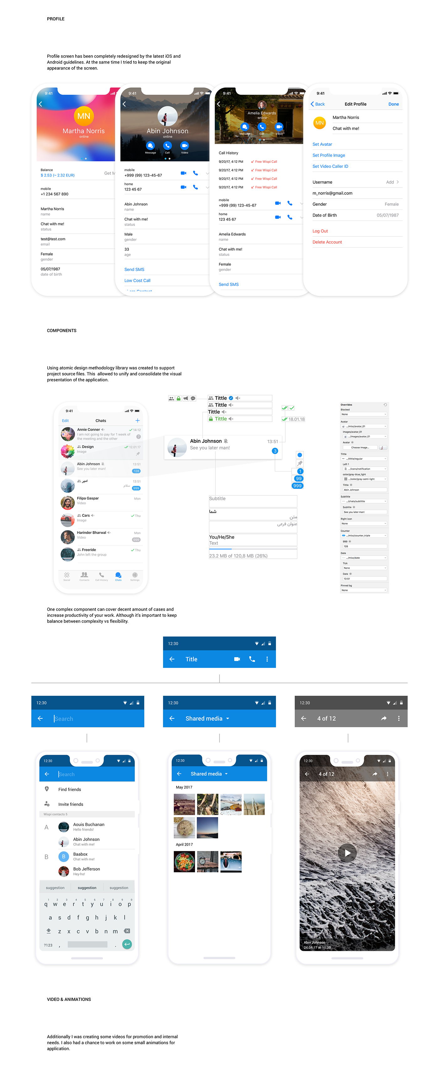 mobile ios android Project ux UI Interface app product messenger
