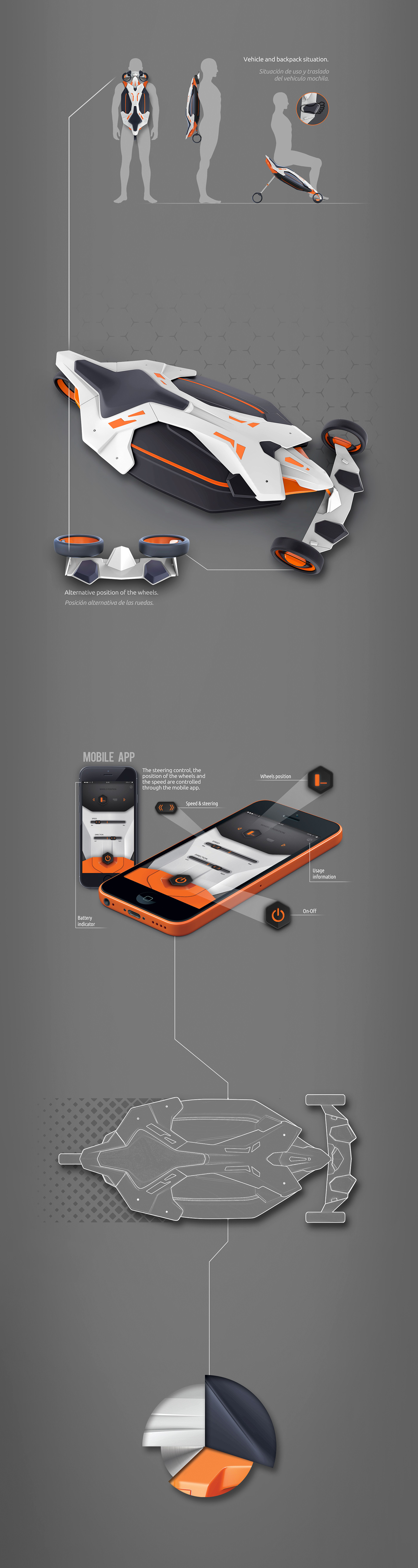 KTM backpack Vehicle concept design product bienal fadu uba sketches