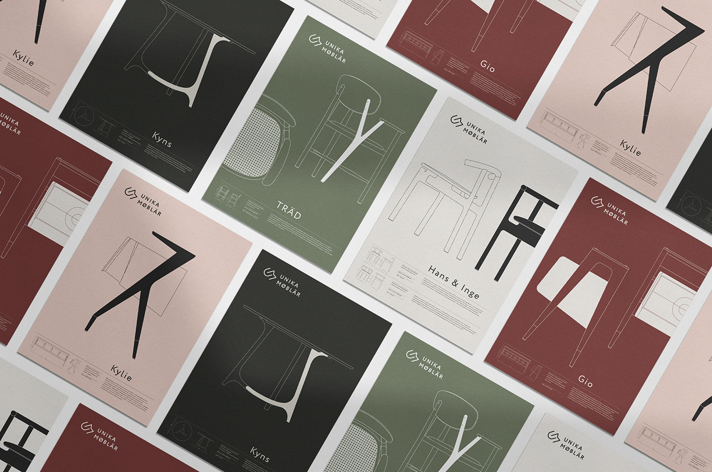 poster design furniture ILLUSTRATION  Minimalism