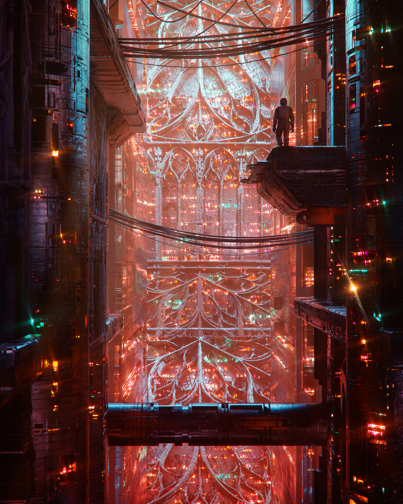 3dart 3D science fiction Scifi Cyberpunk fantasy design architecture cinema4d
