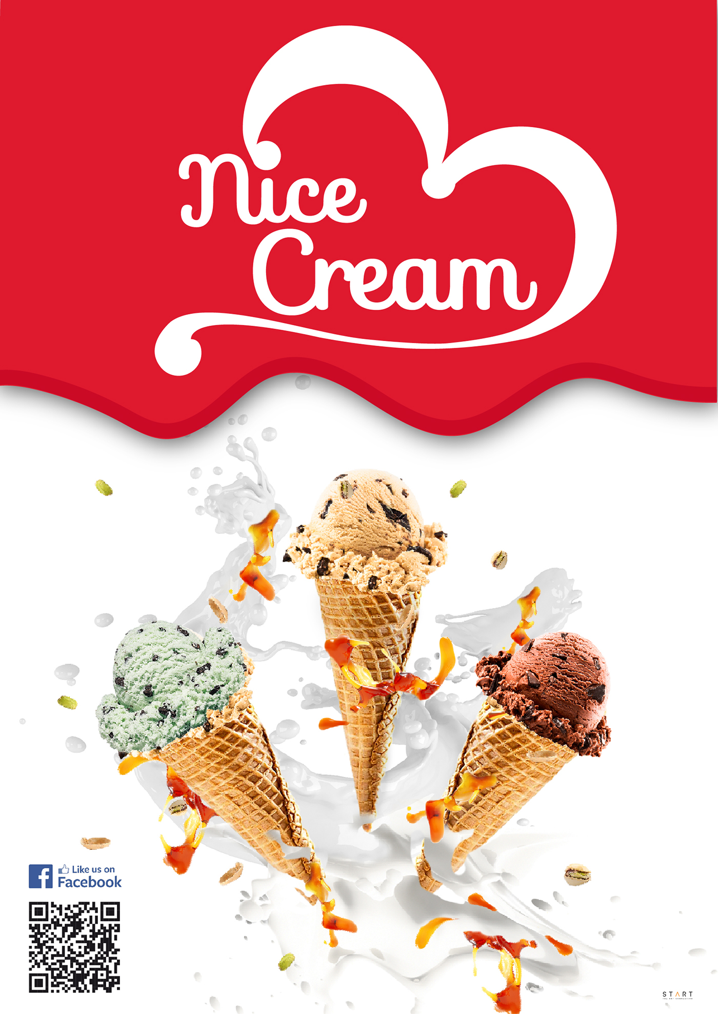 photoshop ice cream poster art design N'ice Cream new