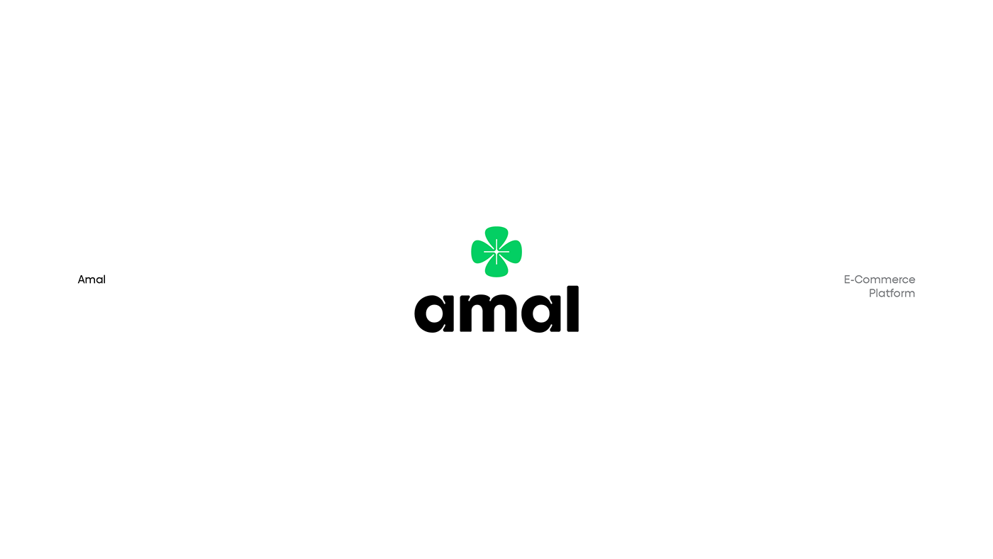 A proposal for an e-commerce platform logo called Amal (hope).