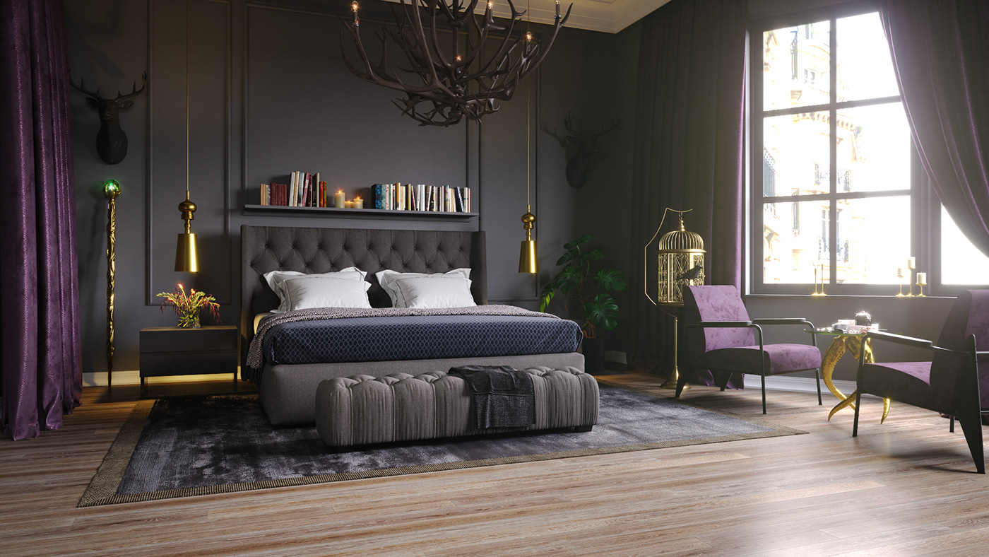 bedroom disney fantasy Interior 3dsmax apartment archviz CGI CoronaRender  design