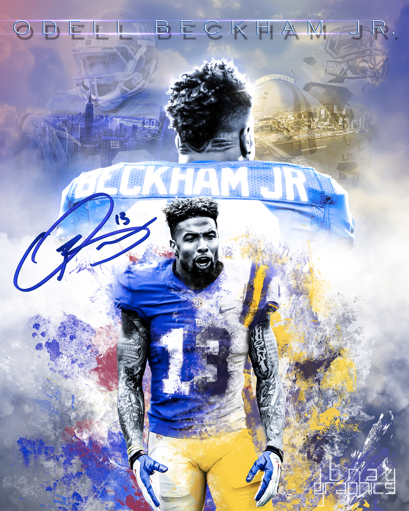 odell beckham Giants New York odell beckham jr. LSU tigers football nfl