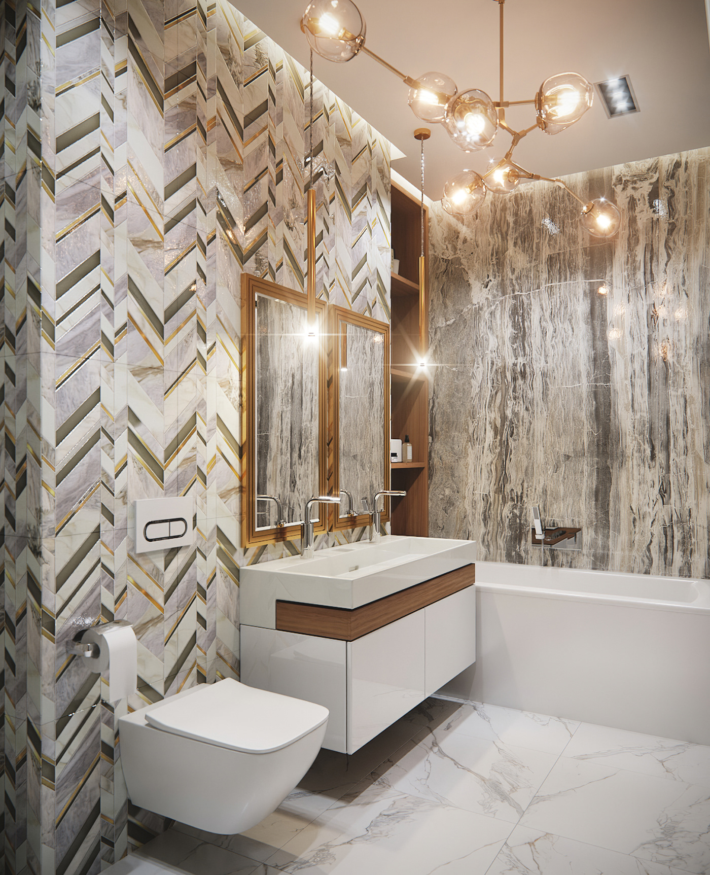 visualization bathroom design Interior визуализация интерьер ванна дизайн
