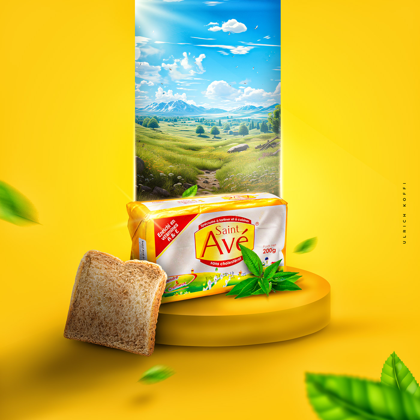 butter red Food  Mockup manipulation product design  design Advertising  marketing   Digital Art 