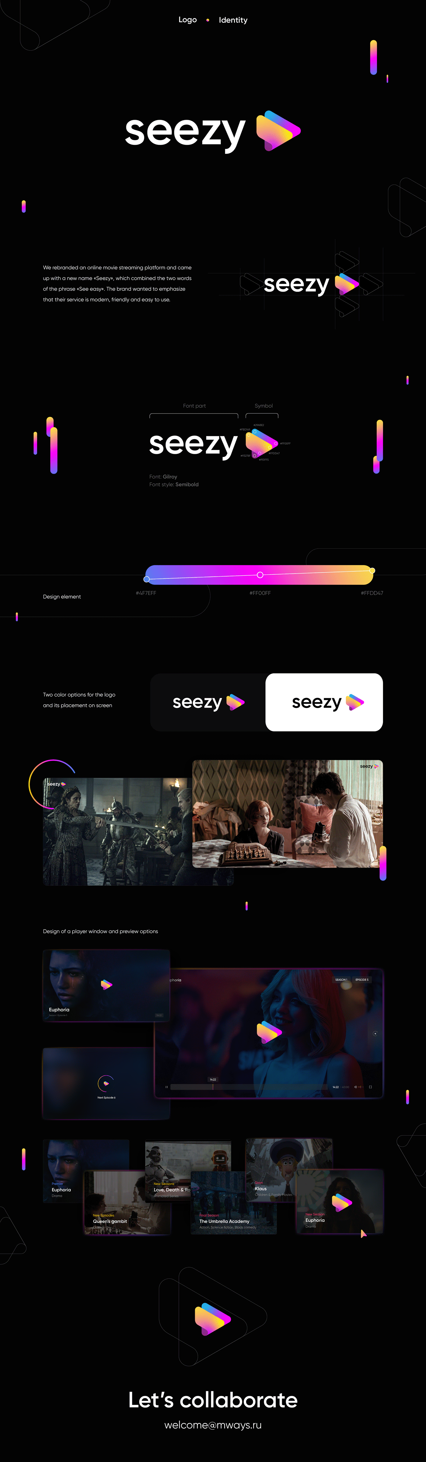 rebranding an online movie streaming platform and renaming «Seezy»