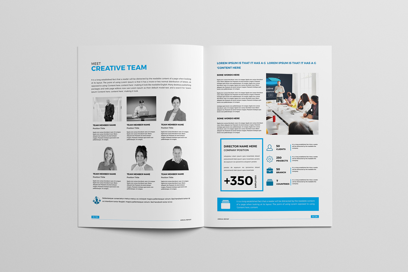 brochure profile portfolio catalog ANNUAL report template creative editable corporate