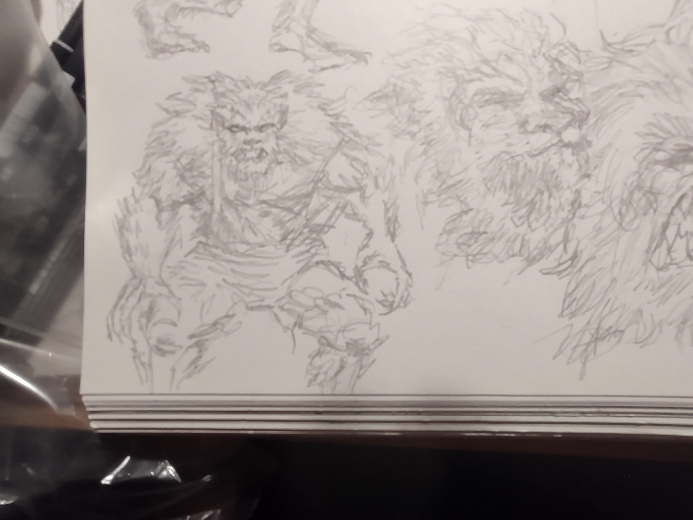 TRADITIONAL ART superheroes monsters Movies Scifi paint Marker Pastels batman Hulk spiderman frankenstein dracula Wolfman Werewolf sketchbook no digital