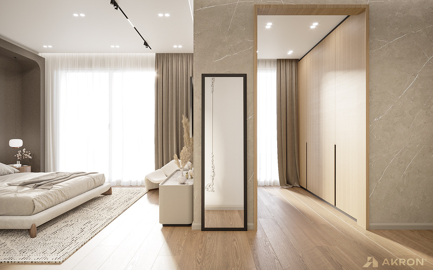 interior design  architecture organic bedroom bedroom design CGI Render soft White akron