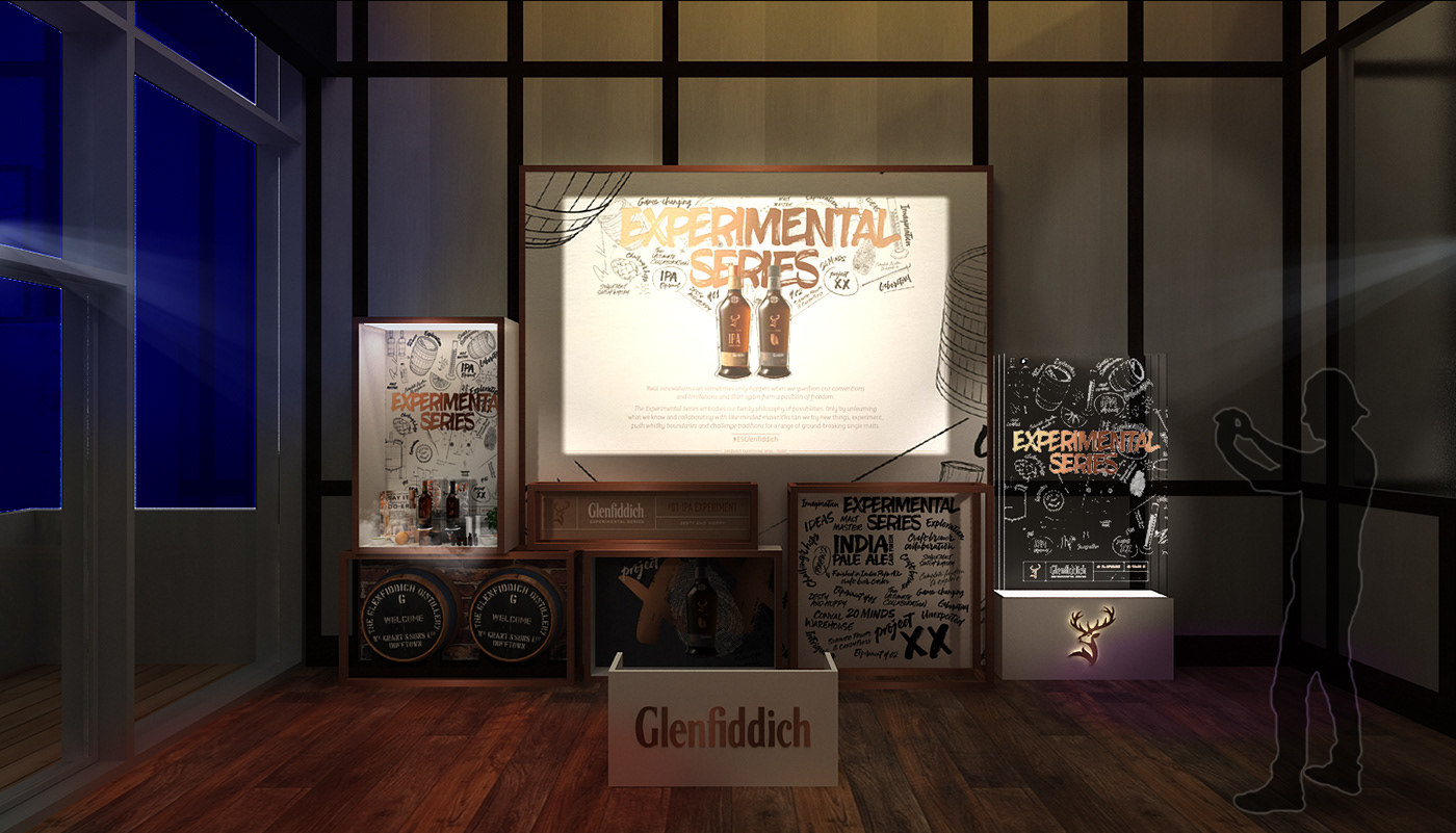 Event branding  glenfiddich product launch Visual Merchandising