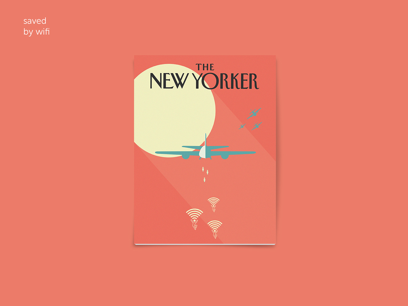 colors colurs The New Yorker magazine Magazine Cover magazine layout Magazine illustration illustration with meaning warzone wild animals wifi Internet