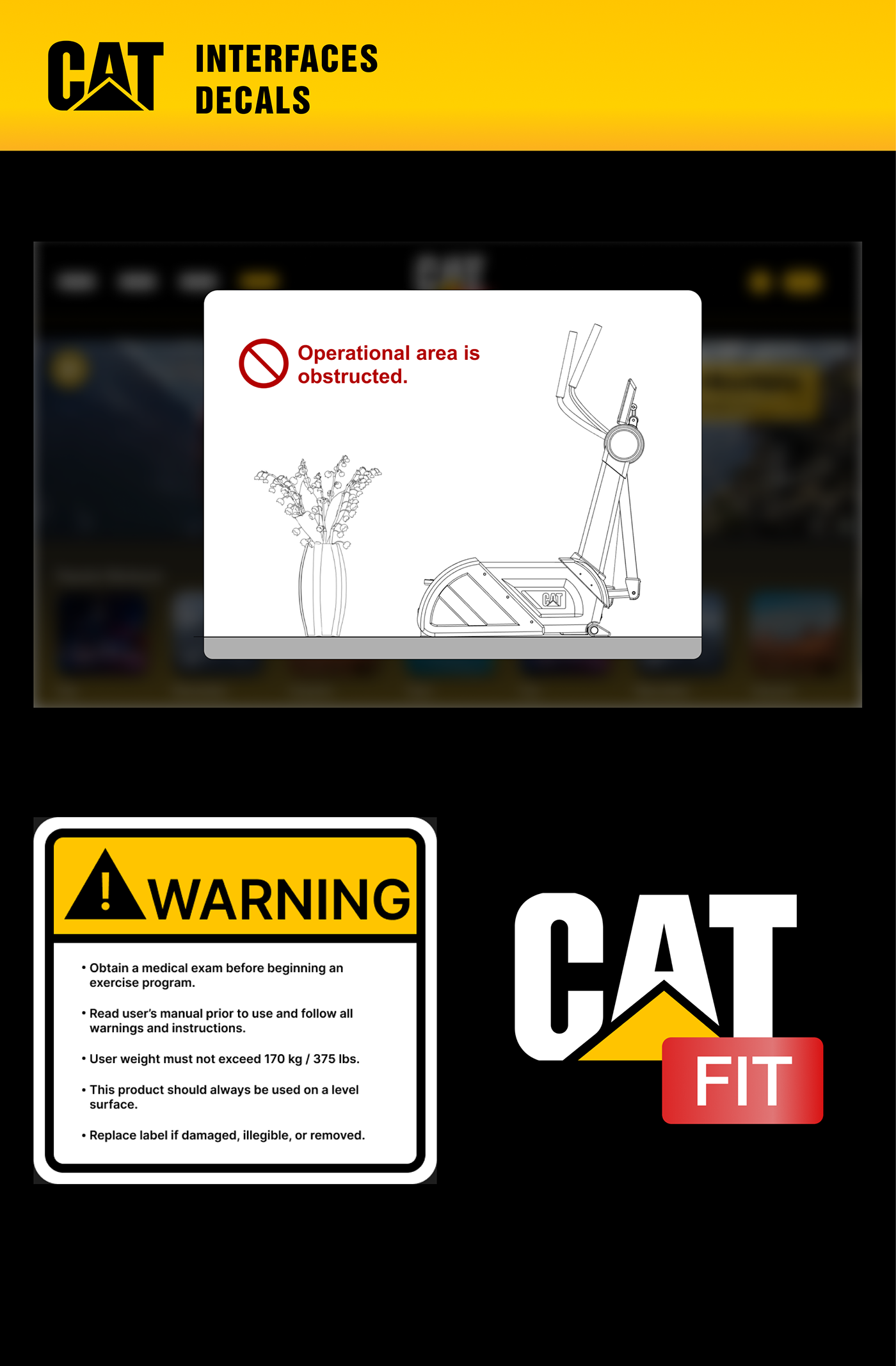 Caterpillar Cat product design  fitness gym design brochure brand identity Graphic Designer