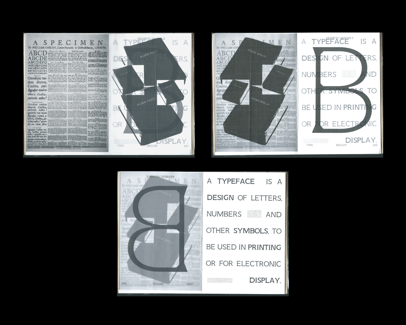 visualeger typography   type font font design Typeface type design alphabet specimen experimental book