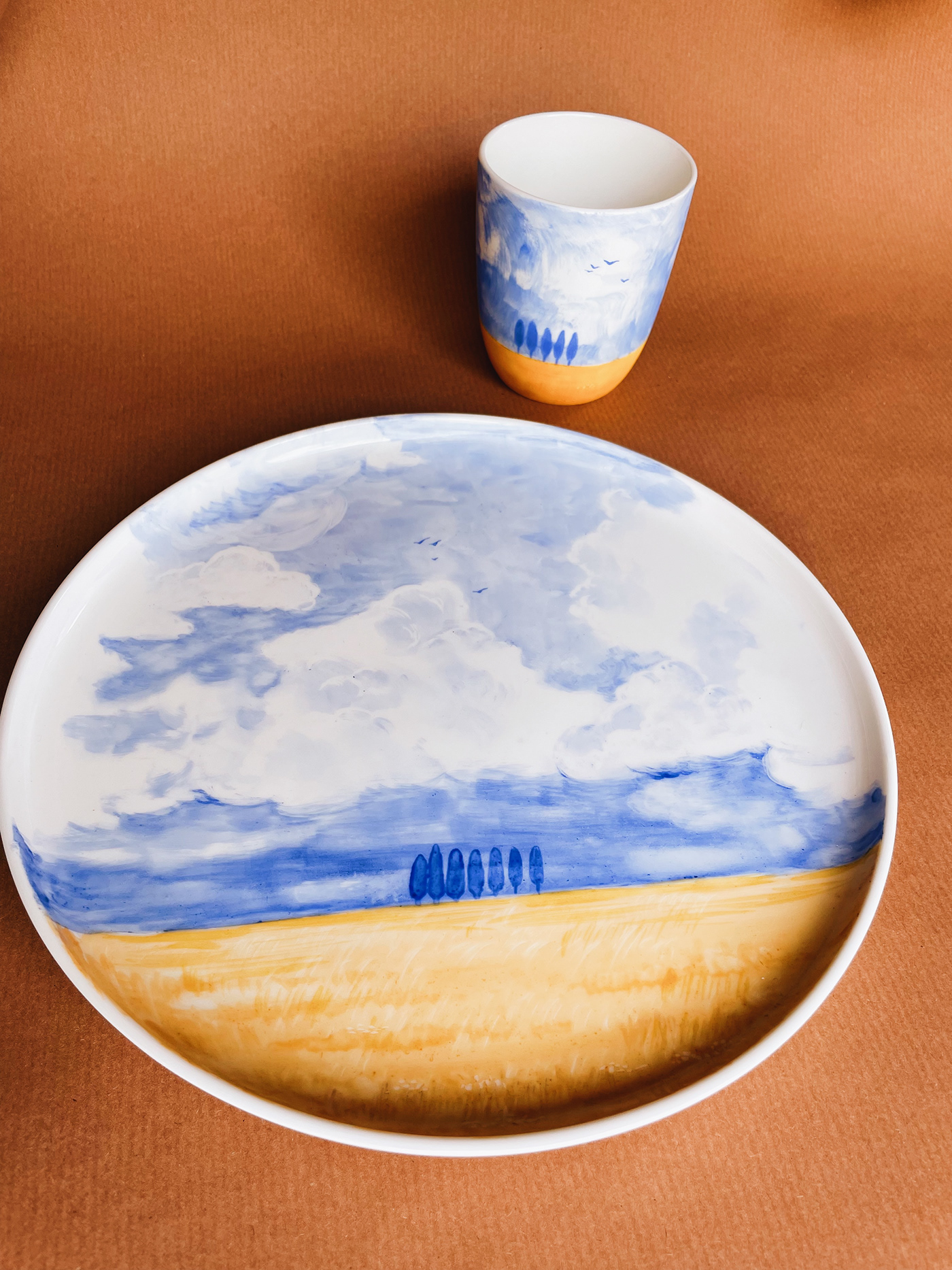 ceramic overglaze painting   porcelain tableware