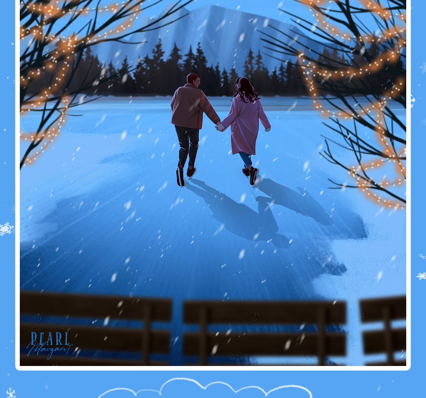 poster плакат зима winter snow романтика любовь время года