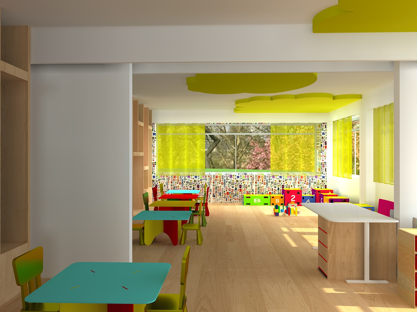 Interior design of a nursery classroom. on Behance