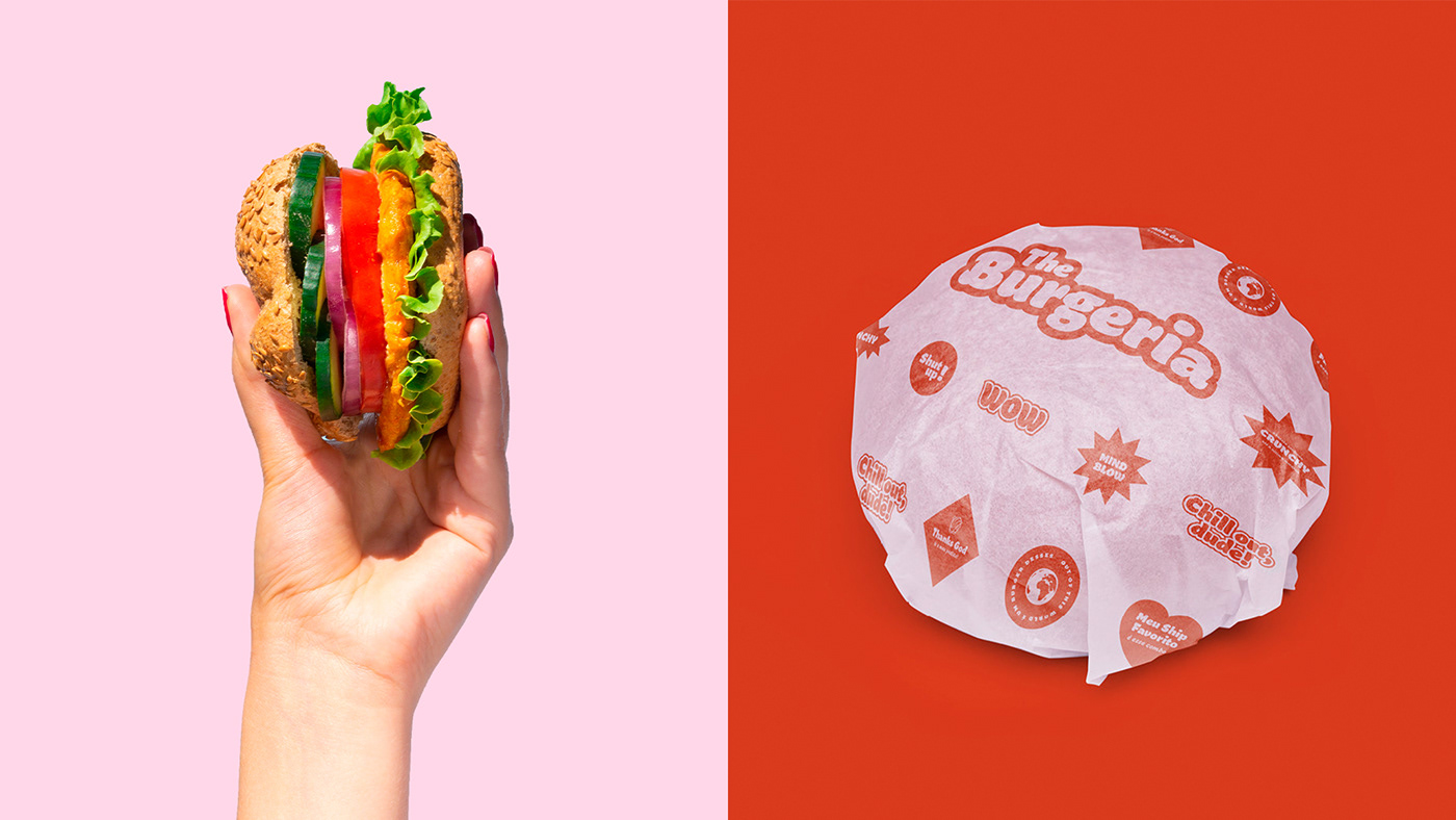brand burger burger shop delivery Food  Fries take away visual identity