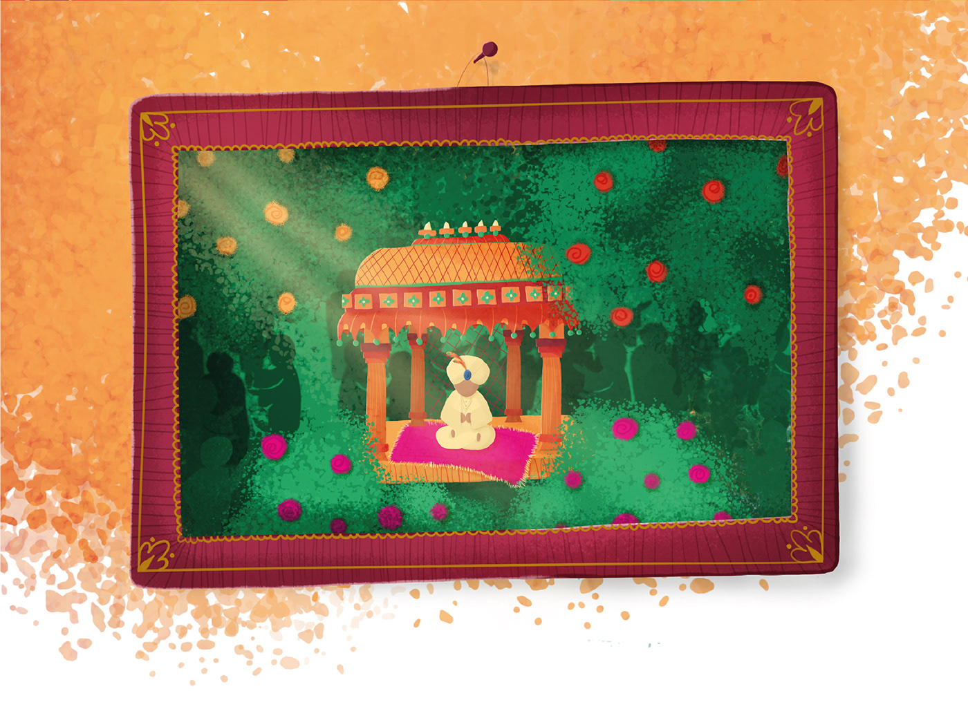 piórko2018 ILLUSTRATION  contest India bird children's book boy enchanted Paintings orange