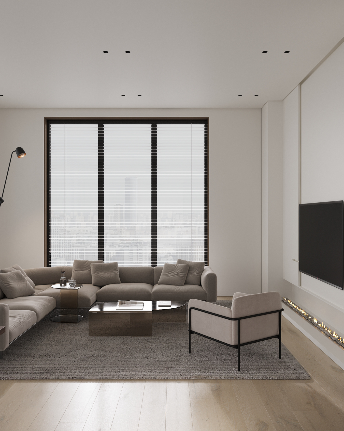living room interior design  visualization 3ds max corona Render minimalist