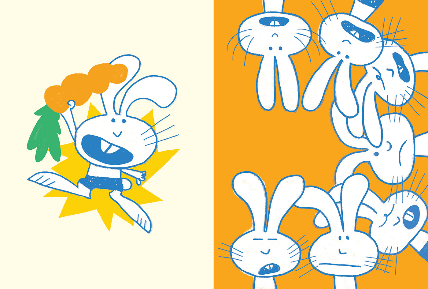 Character design  children's book cute Digital Art  Diversity friends ILLUSTRATION  rabbits school