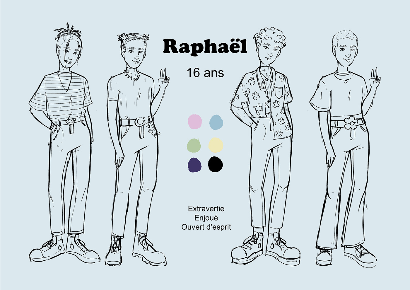 Character design  Digital Art  ILLUSTRATION  phosphore teenager