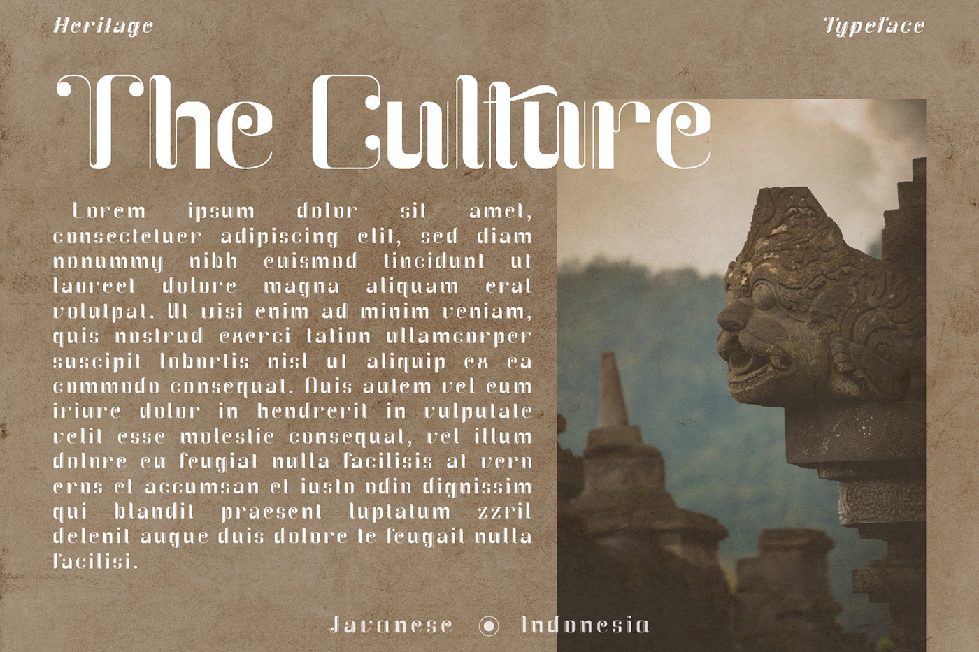 culture Display font handmade heritage traditional Typeface typography  