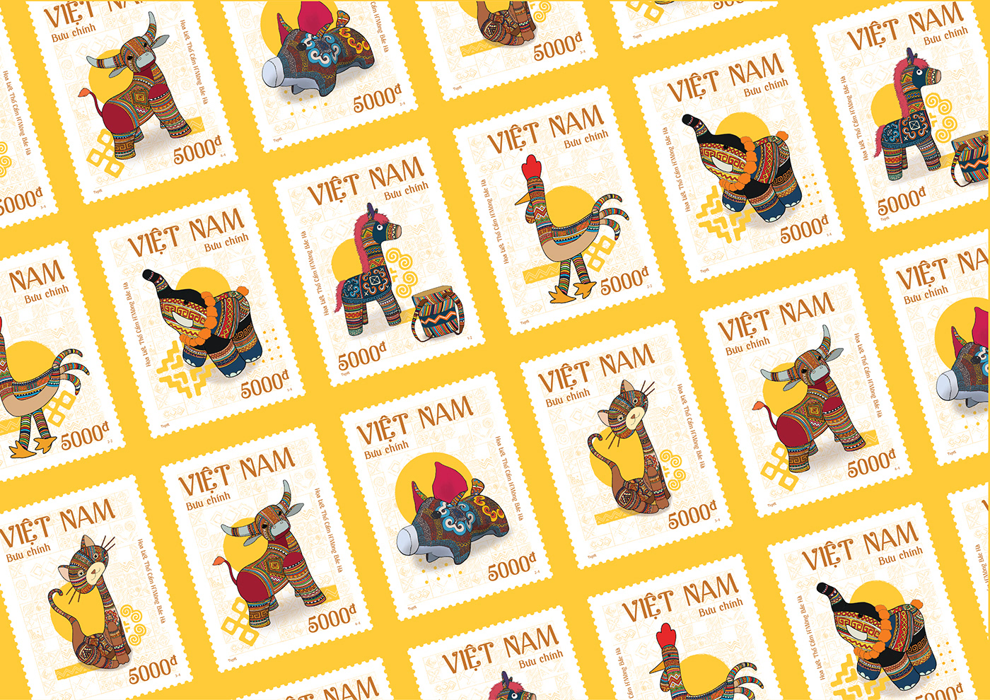 stamp Stamp Design stamps graphic design  culture art pattern brocade