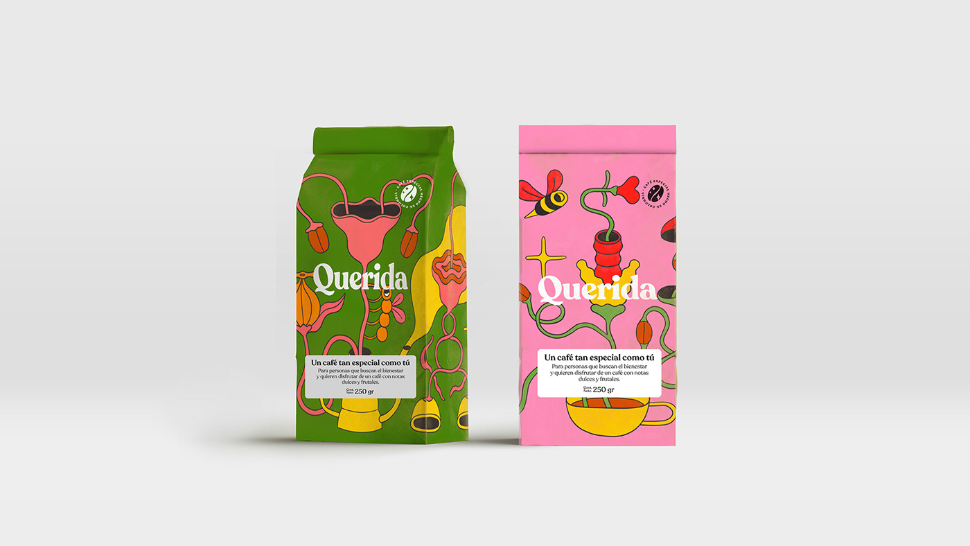 cafe Coffee colombia colorful embalagem garden package querida surreal women