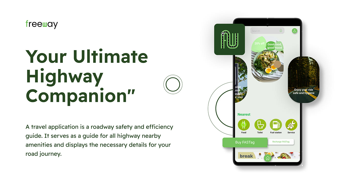 freeway Travel highways tracking Food ordering app ui ux Case Study Figma ui design user interface