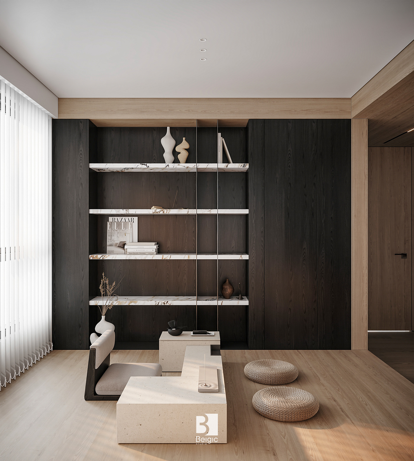 3ds max apartment architecture design designer Interior interior design  living room Render visualization