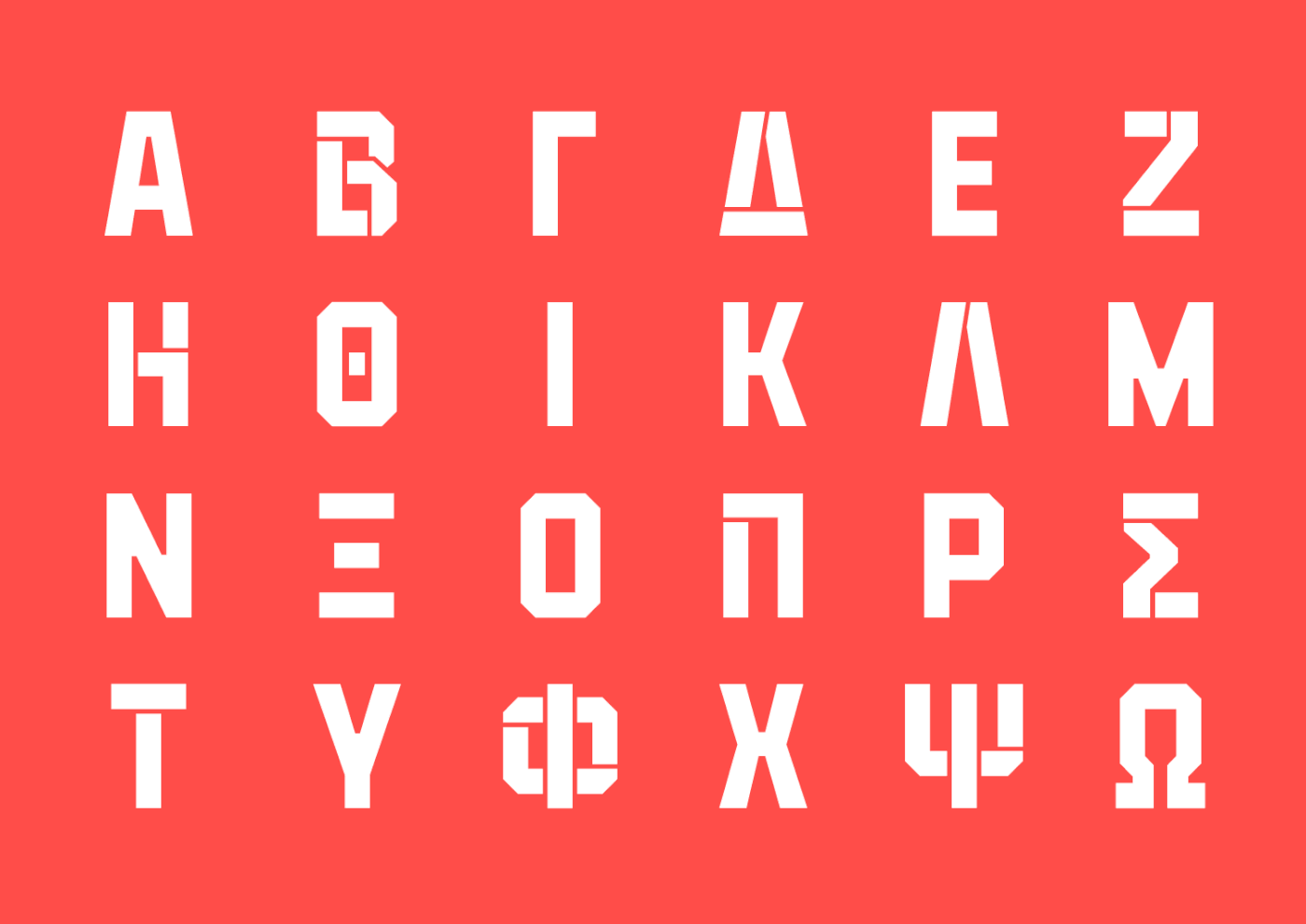 unicase font Typeface University type design Latin greek Cyrillic all caps stencil