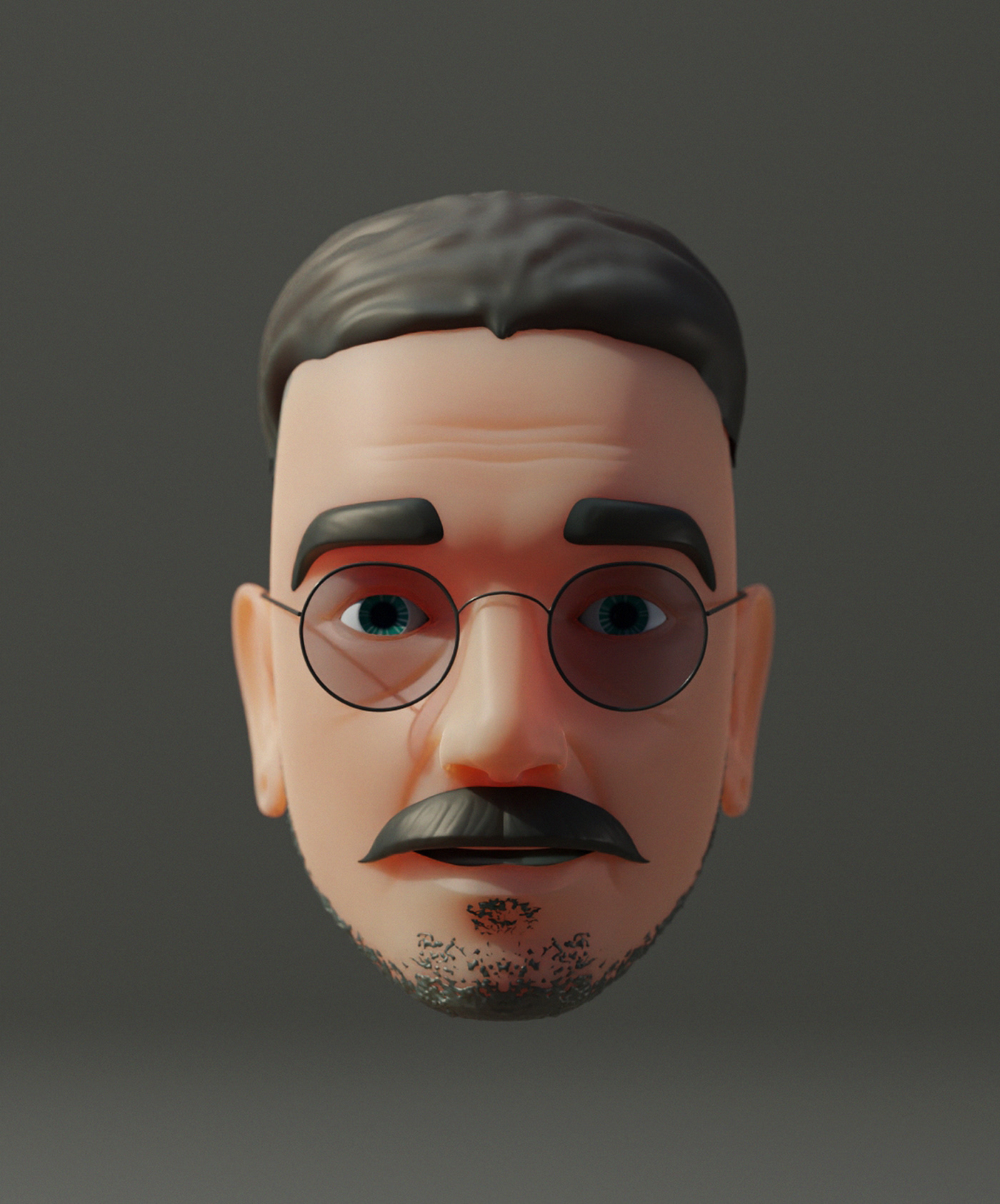 3D apple blender Character Digital Art memoji portrait redesign cycles modeling