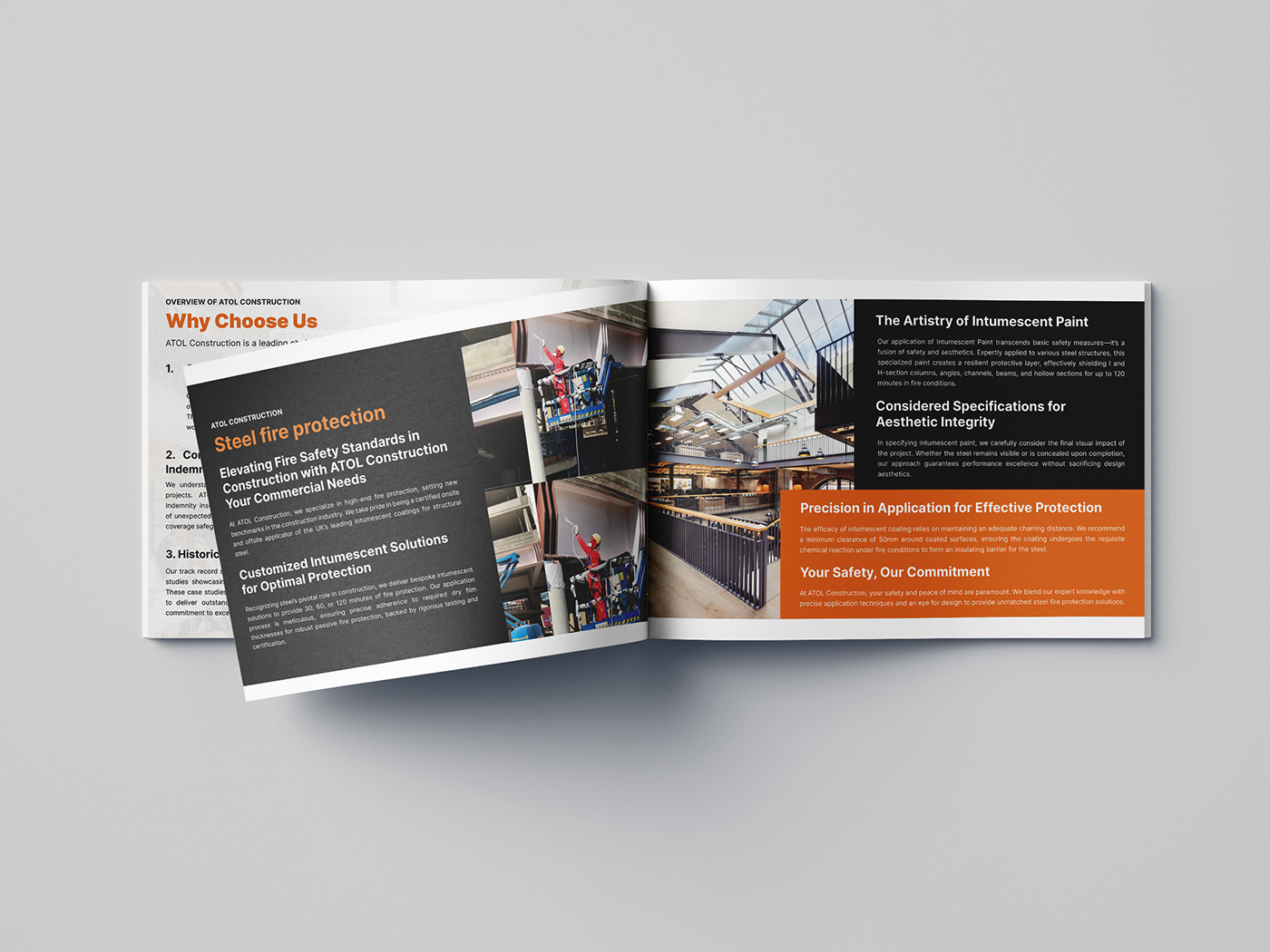 company profile business profile Landscape brochure construction architecture print design 