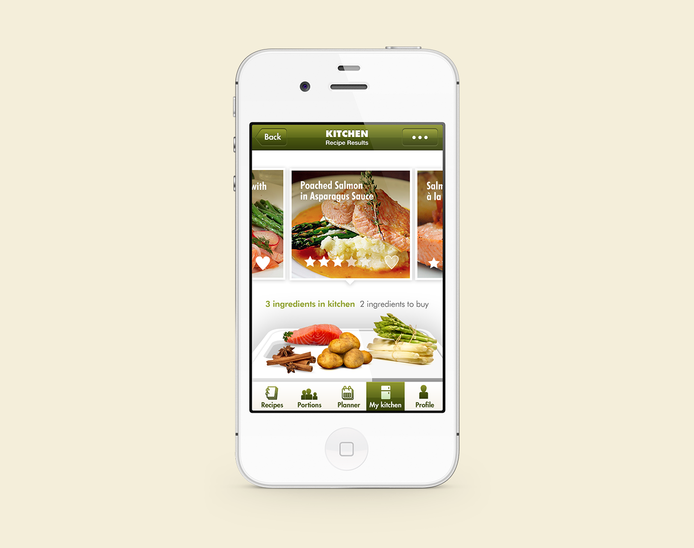 app UI GUI iphone Food  recipe cuisine Interface