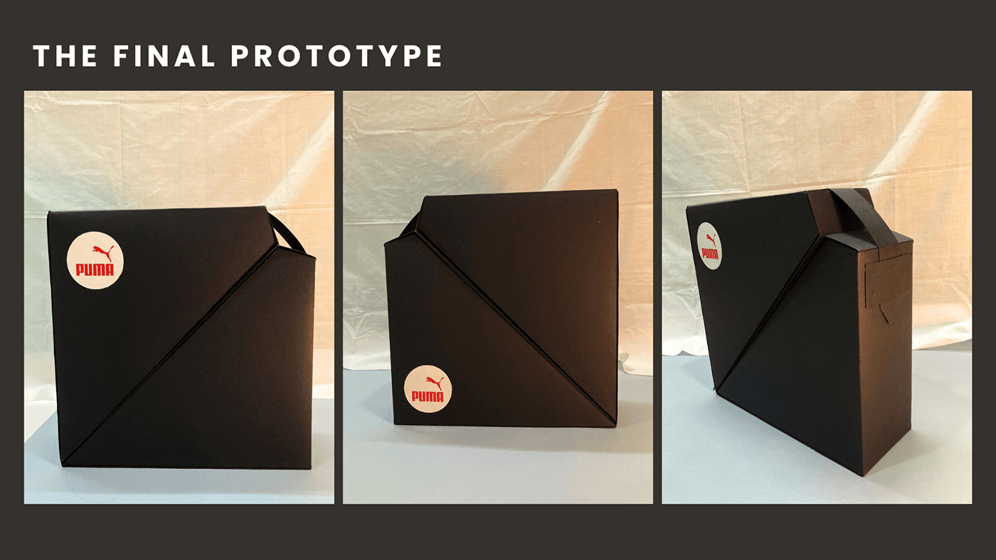 Packaging packaging design dieline sketching shoebox puma shoes