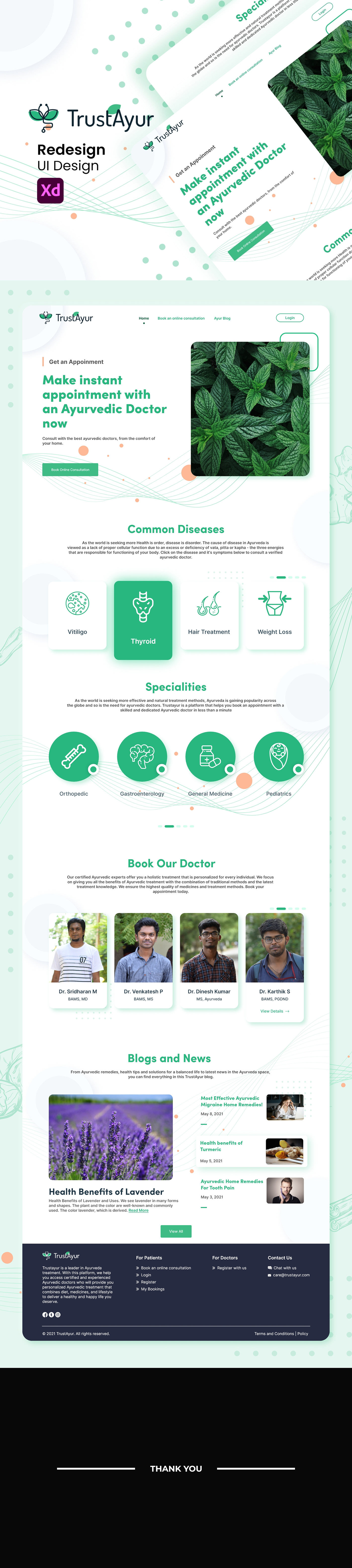 Appointment ayurveda design doctor herbal Medicinal medicine TrustAyur UI Web Design 