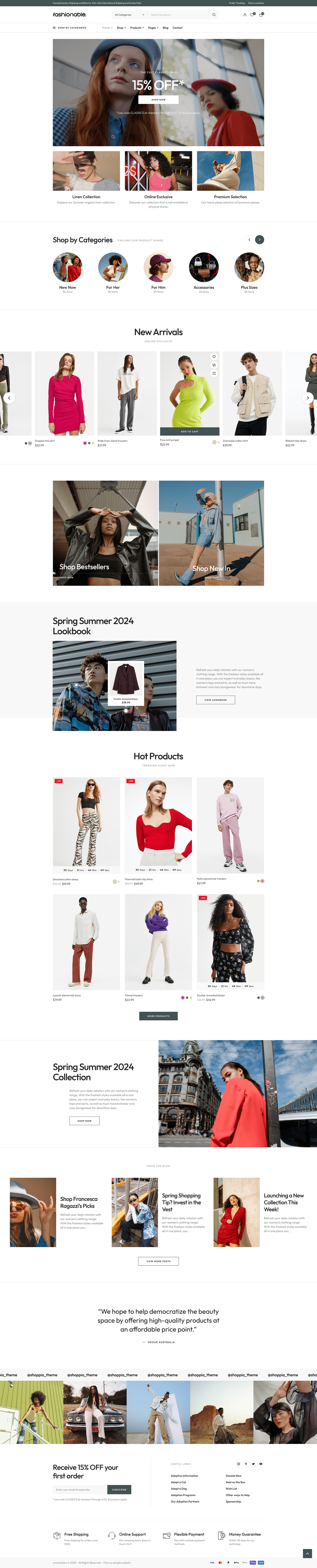 Fashionable - Clothing & Apparel WooCommerce WordPress Theme - Main Demo | Cmsmasters studio