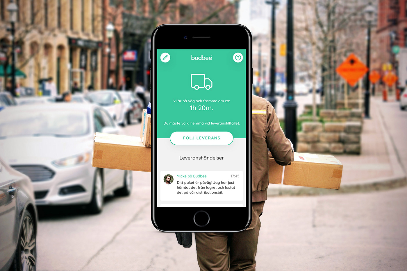 budbee mobile app delivery ux UI