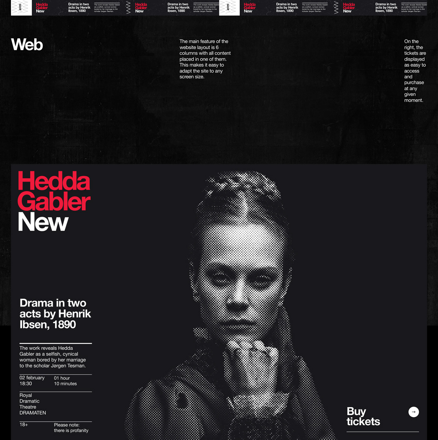 Theatre poster drama Hedda