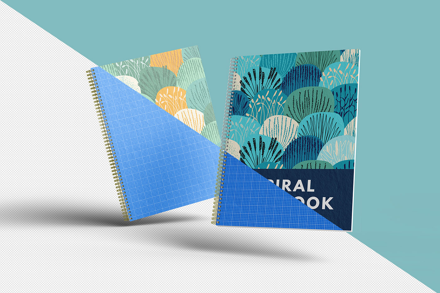 Binder book cover Drawing  Mockup notebook notes pocketbook spiral notebook workbook