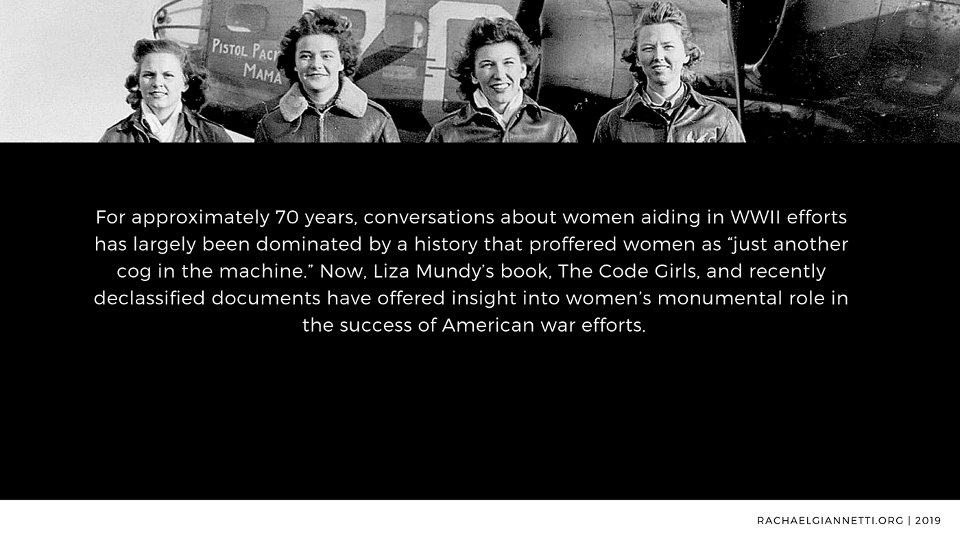 Rachael Giannetti WWII Women of WWII Code Breakers