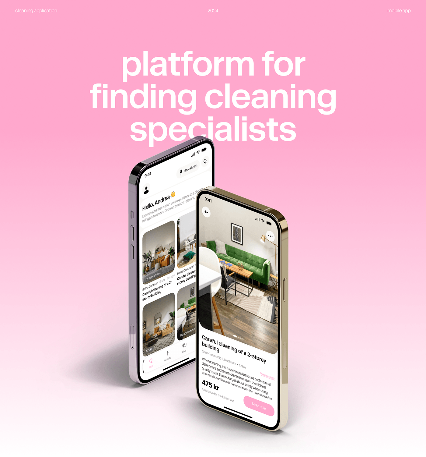 cleaning services app design ui ux user interface ui design Mobile app UI/UX user experience Figma