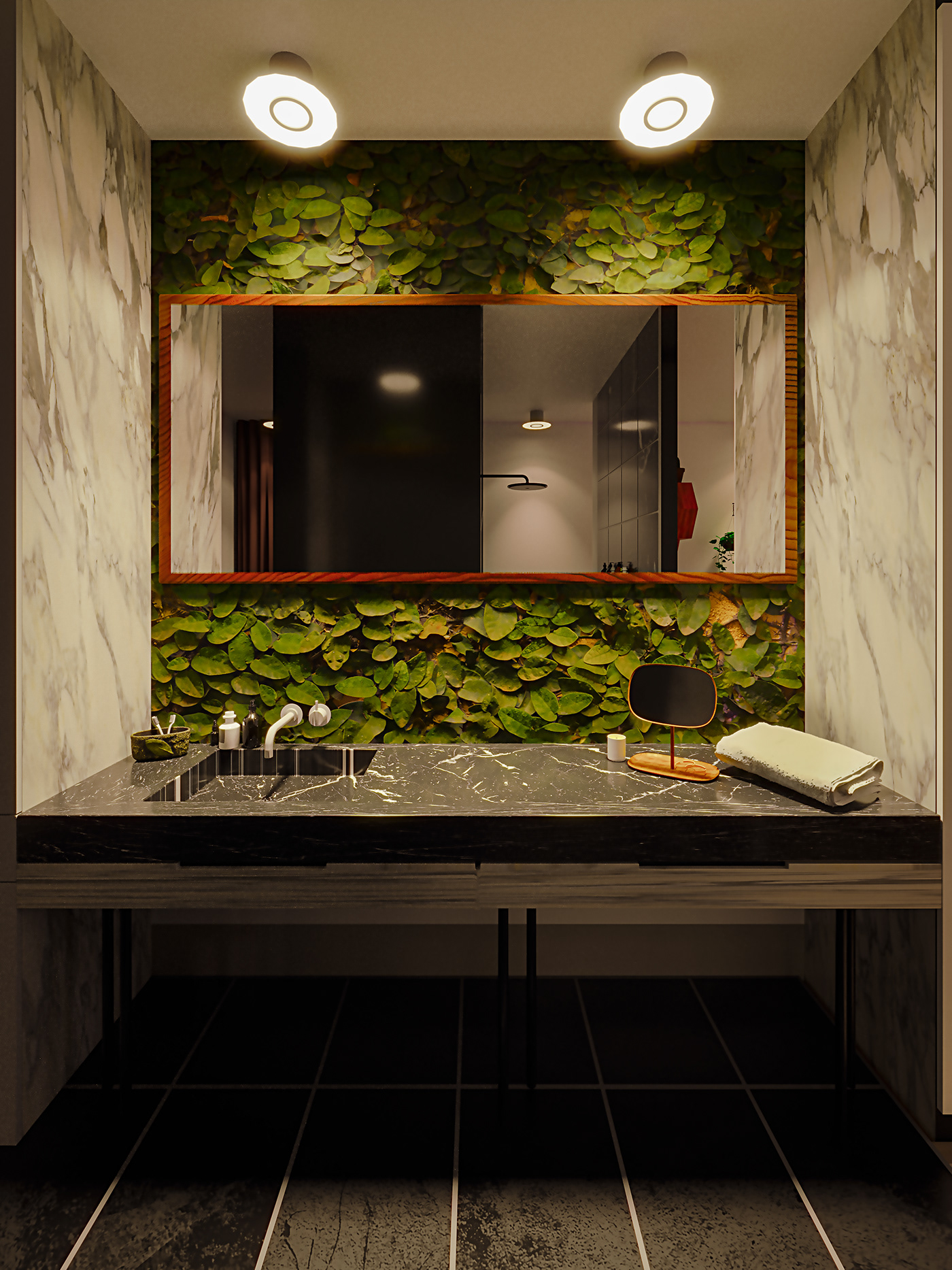 design bathroom interior design  3ds max Render modern corona washstand
