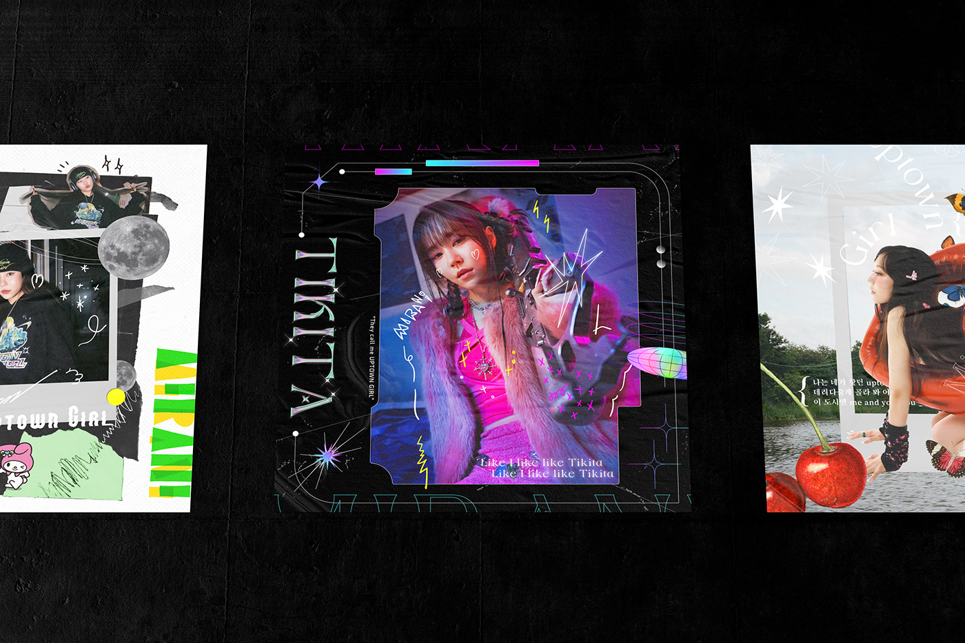 Album artwork design girl Layout mirani poster uptown graphic graphic design 